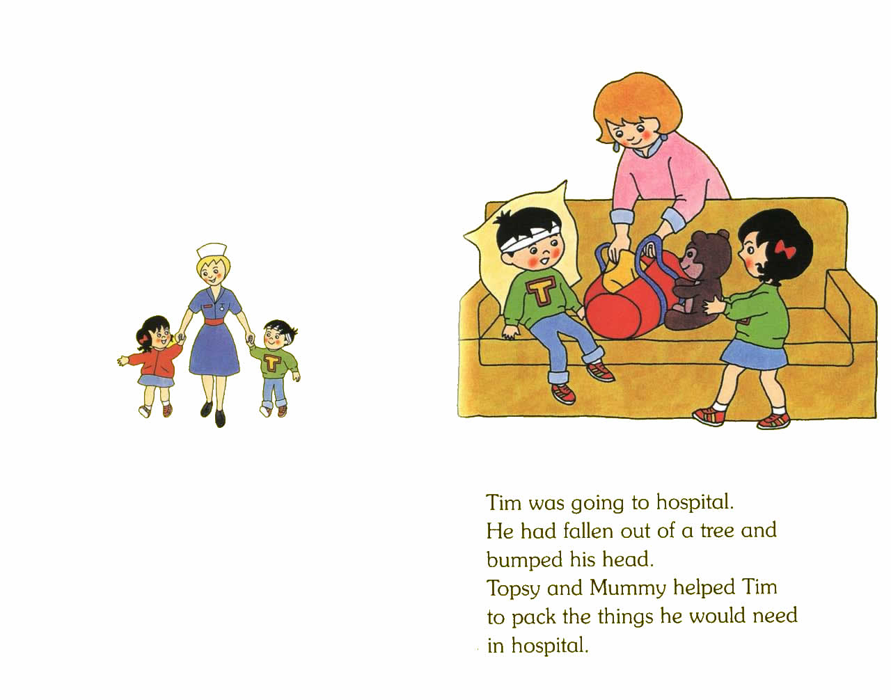 Ladybird - Topsy Tim Books - Go To Hospital (02),绘本,绘本故事,绘本阅读,故事书,童书,图画书,课外阅读